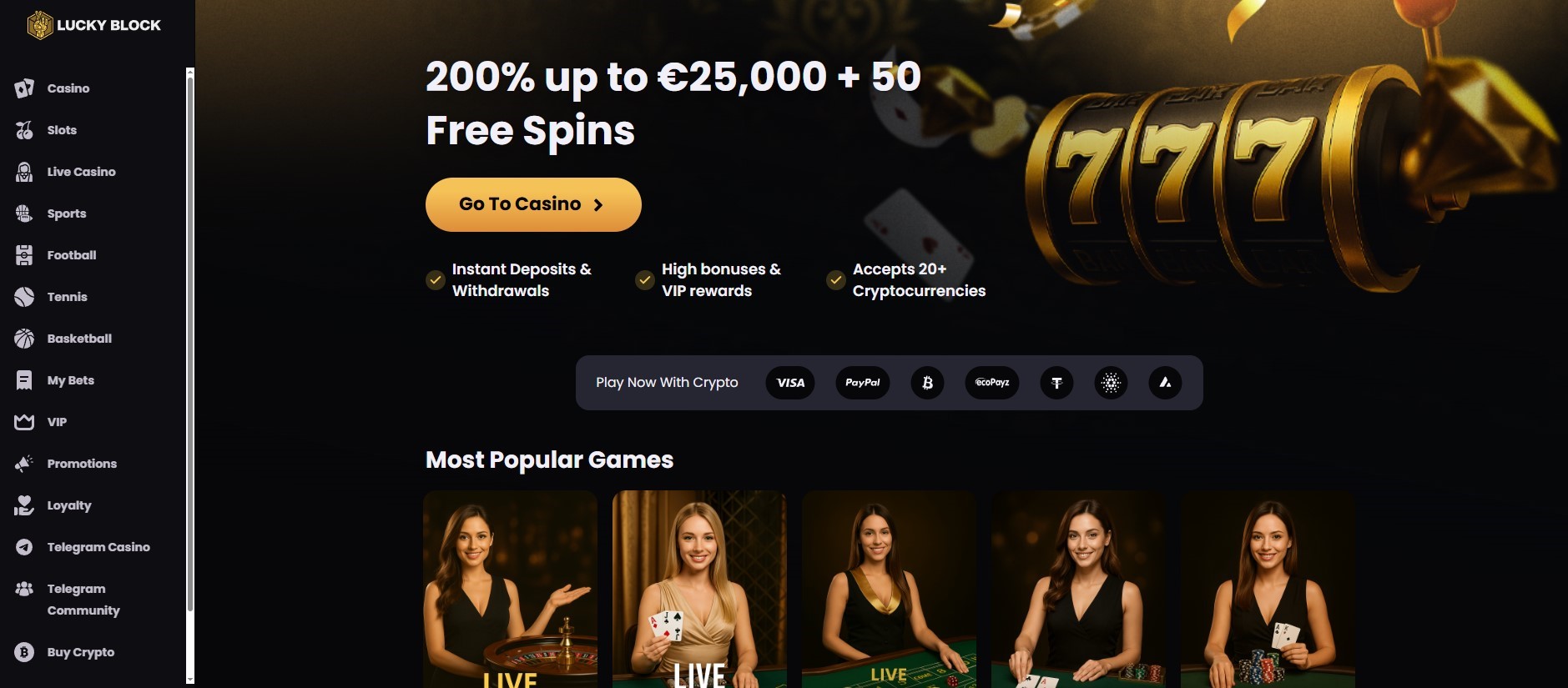 LuckyBlock – Best Overall No Verification Casino for Australians